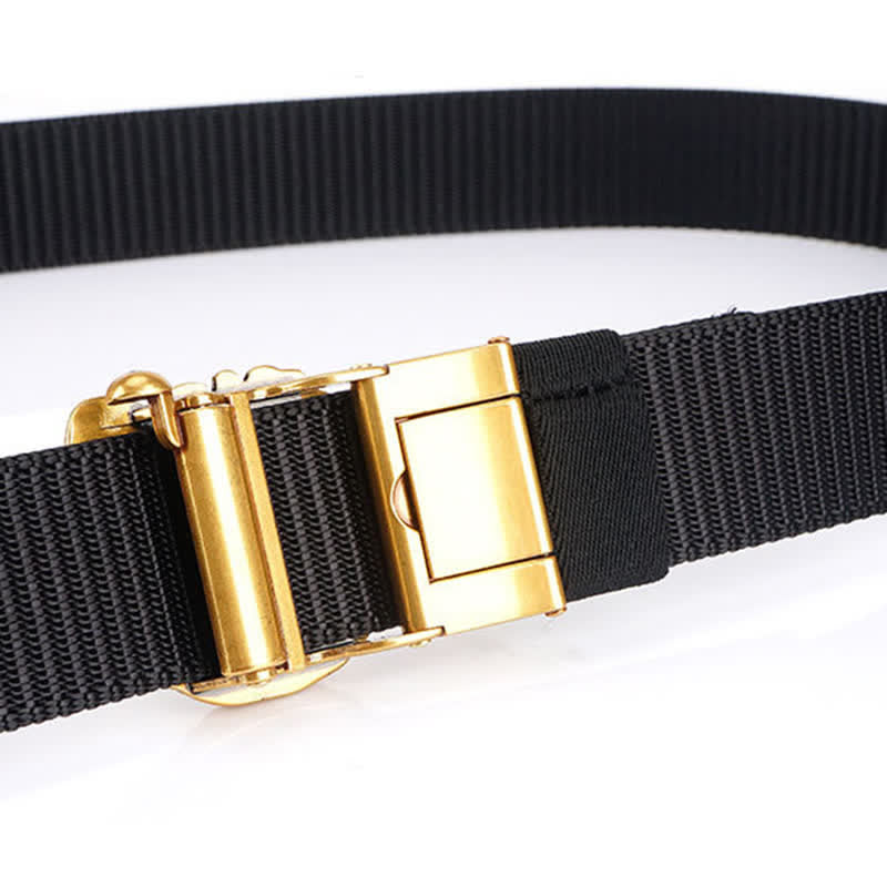 Ceinture en nylon à tête de tigre rugissante pour homme