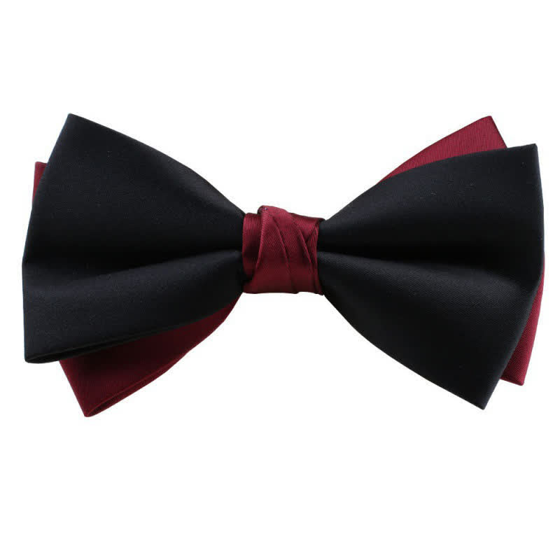 Nœud papillon asymétrique bicolore pour homme