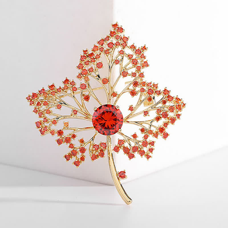 Broche gracieuse en érable d'automne pour femme