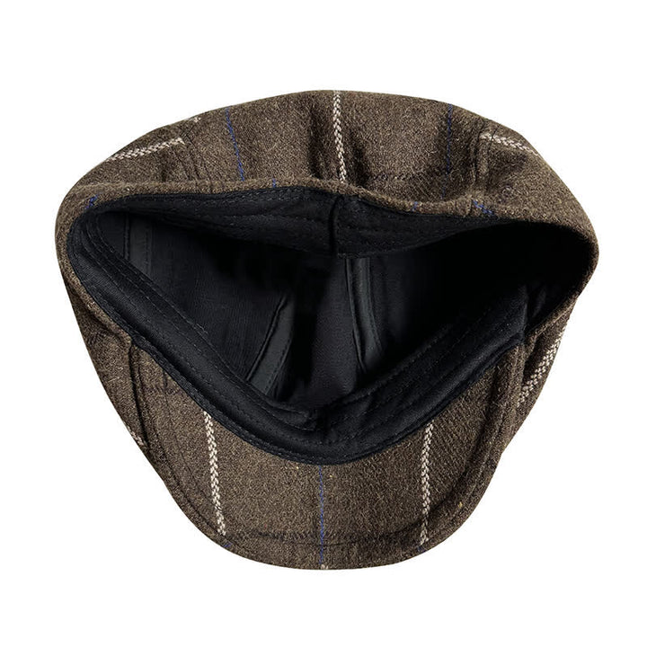 Casquette béret à rayures bleues et blanches vintage