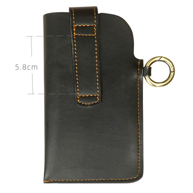 Sac ceinture rétro en laiton avec bouton pression magnétique pour téléphone portable