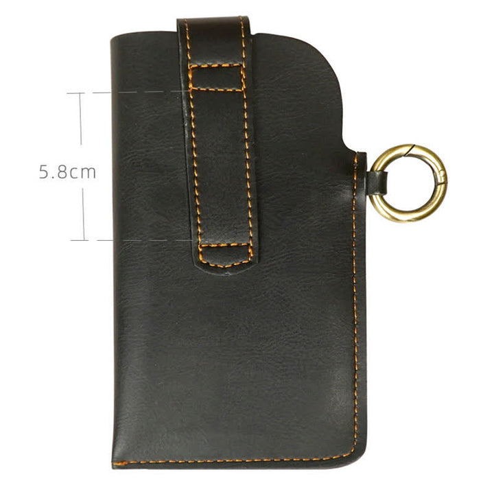 Sac ceinture rétro en laiton avec bouton pression magnétique pour téléphone portable