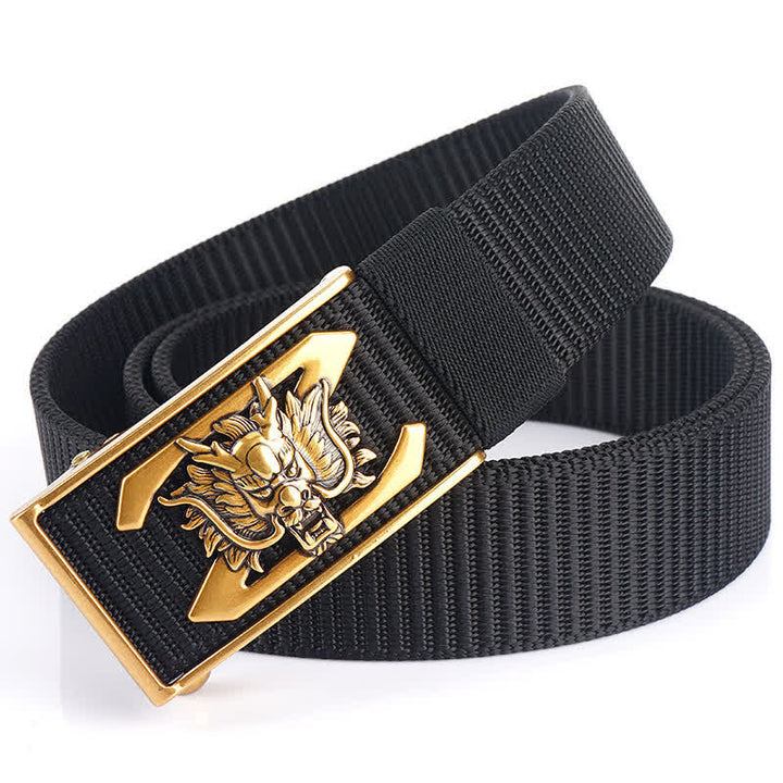 Ceinture en nylon pour homme avec lettre Z et dragon puissant