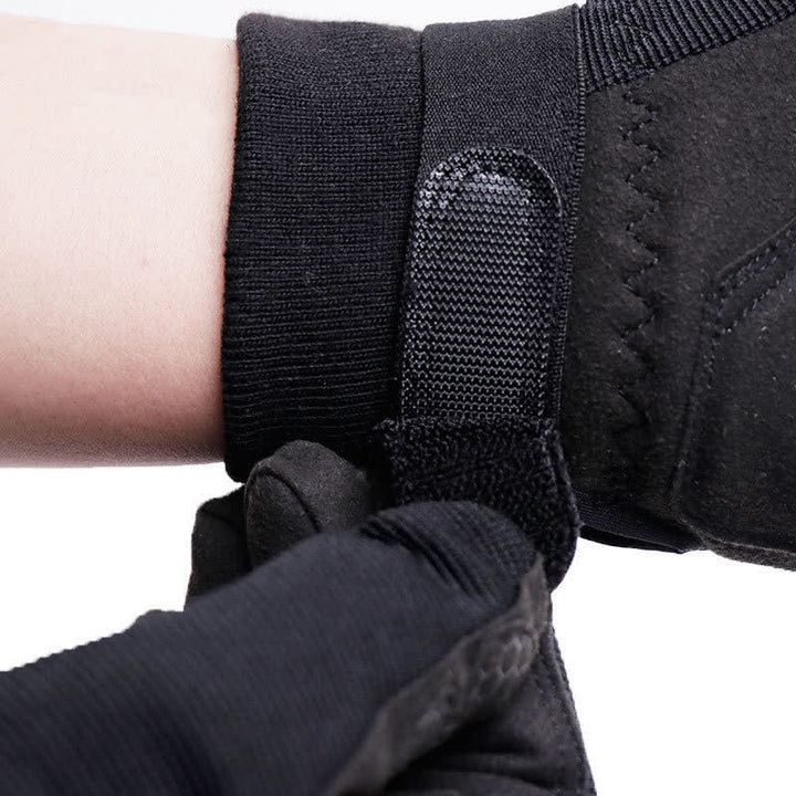 Gants tactiques noirs pour l'alpinisme en plein air, doigts longs