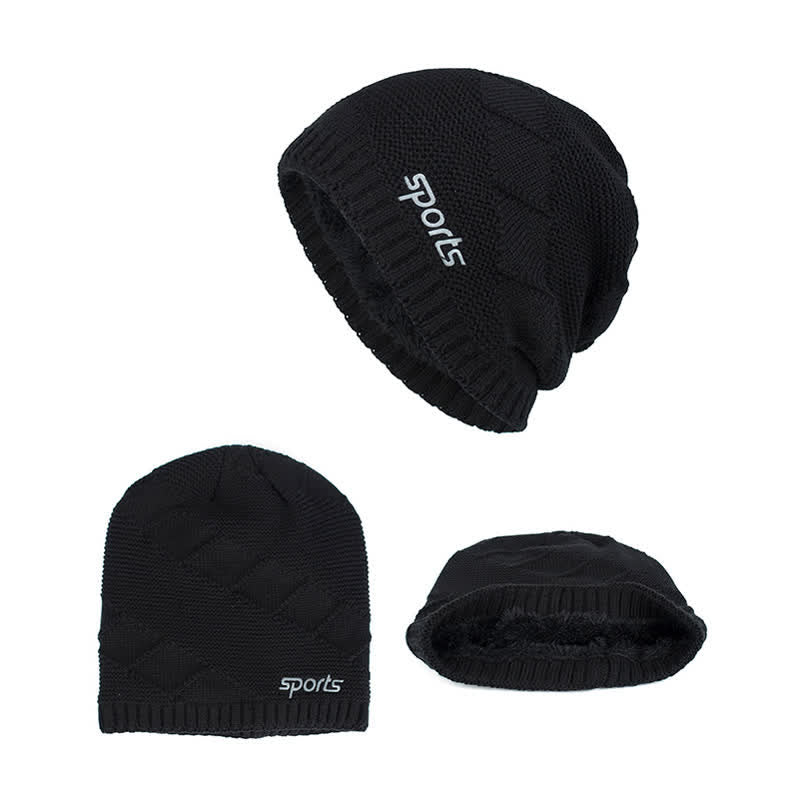 Bonnet tricoté décontracté d'hiver de couleur unie