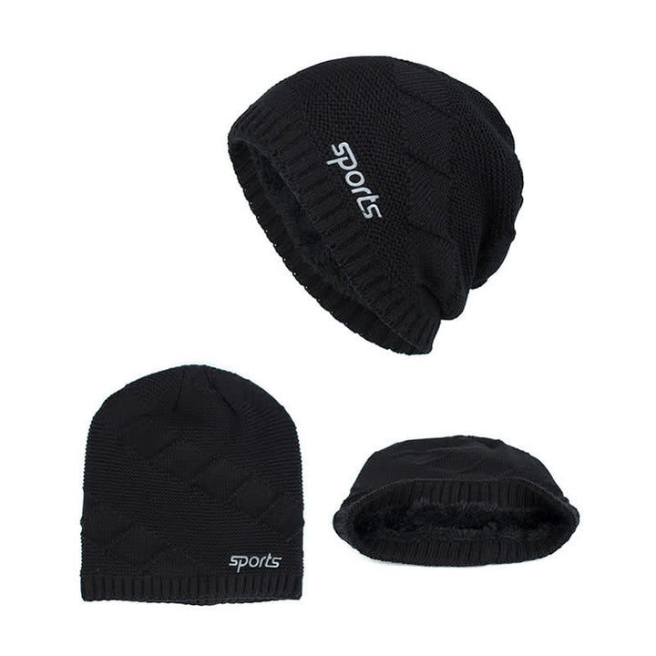 Bonnet tricoté décontracté d'hiver de couleur unie