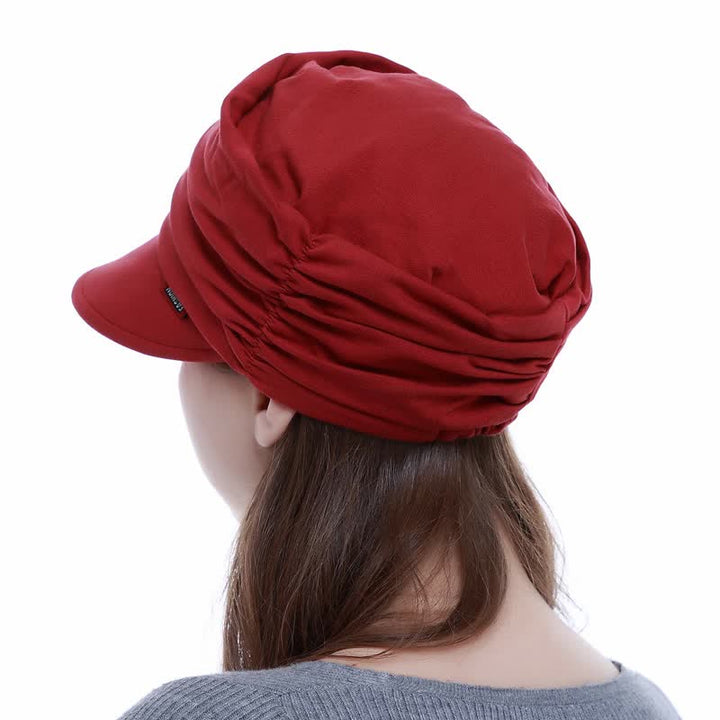 Casquette de baseball plissée à bord souple pour femme