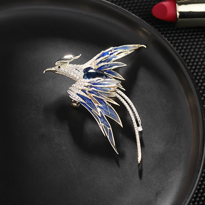 Broche vintage Phoenix Bird pour femme