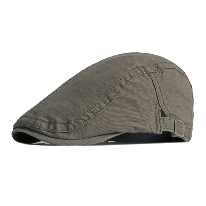 Casquette plate béret en coton de peintre rétro - Vert armée - Réglable (environ 21 5/8"-23 5/8") - image 14