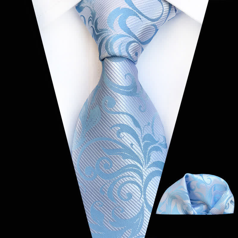 Lot de 2 cravates à motif floral pour homme - Bleu clair - image 16