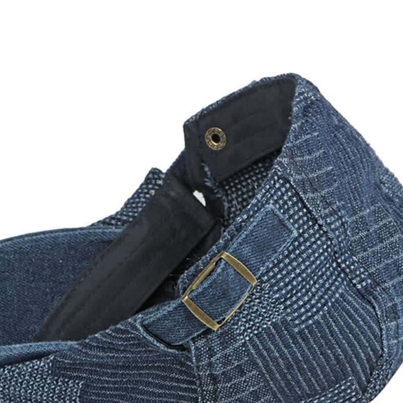 Béret en denim délavé avec casquette plate de peintre de personnalité - image 8