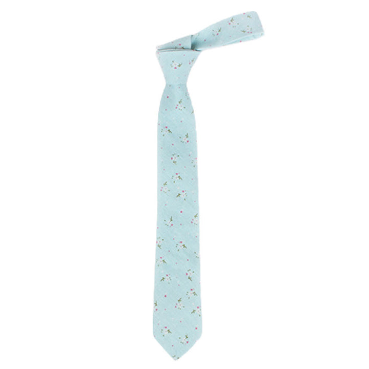 Cravate fine élégante à motif floral pour homme