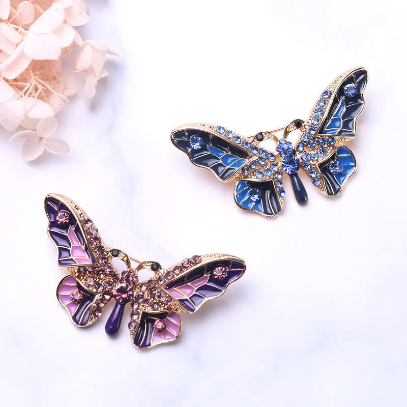 Broche papillon de conte de fées élégante pour femme