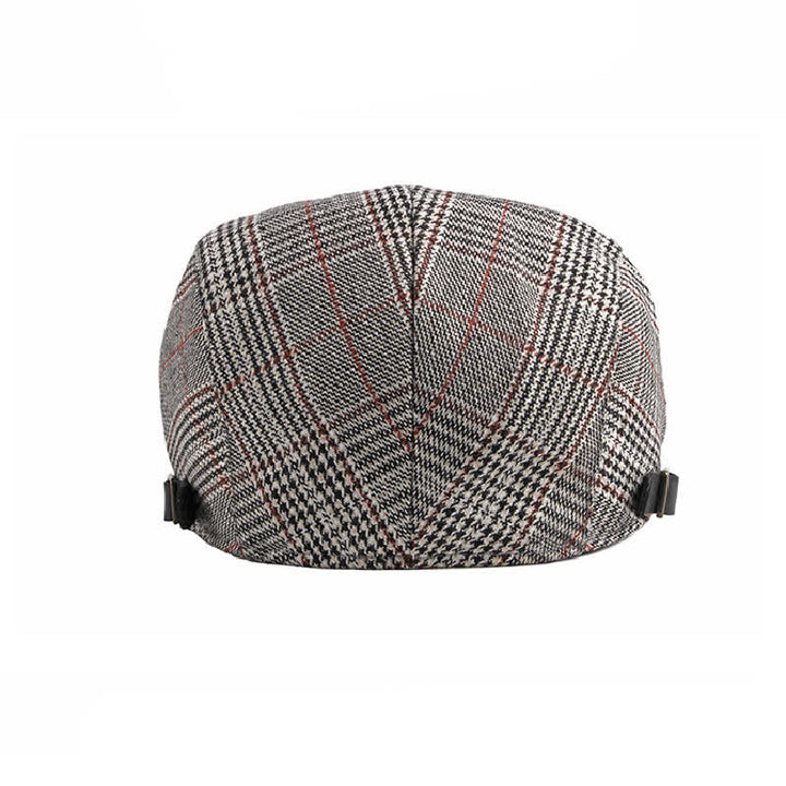 Béret à carreaux classique Casquette plate Cabbie - image 8