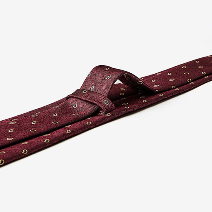 Cravate de luxe à micro-motif cachemire pour homme 