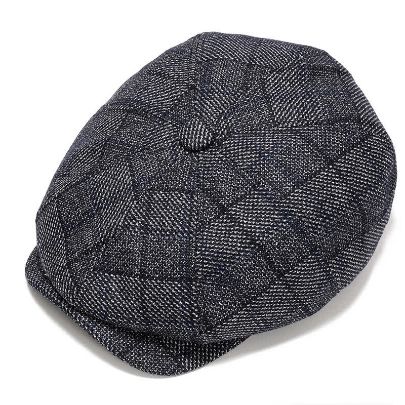 Casquette plate classique de vendeur de journaux avec béret à cache-oreilles - Bleu Gris - Réglable (environ 22"-23 5/8") - image 15