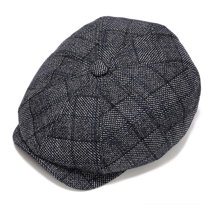Casquette plate classique de vendeur de journaux avec béret à cache-oreilles - Bleu Gris - Réglable (environ 22"-23 5/8") - image 15