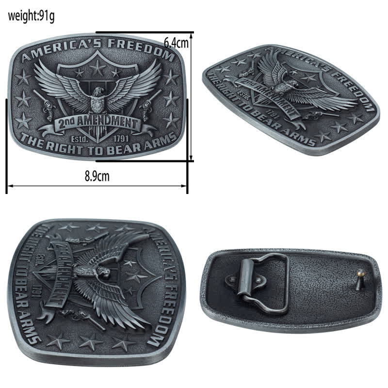 Ceinture en cuir rétro pour homme avec motif aigle America's Freedom