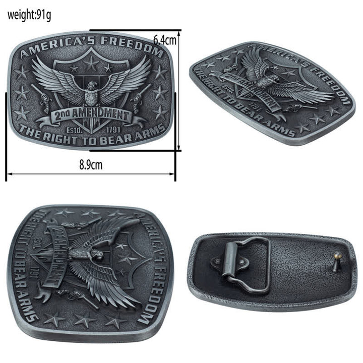 Ceinture en cuir rétro pour homme avec motif aigle America's Freedom