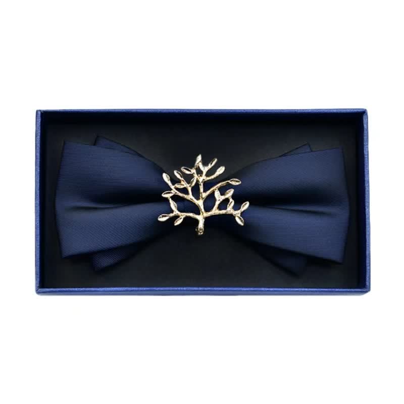 Nœud papillon en métal mat et strass pour homme