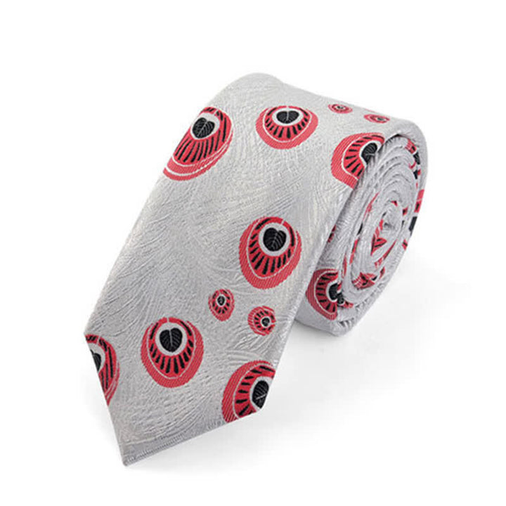 Cravate à motif de plumes de paon pour homme