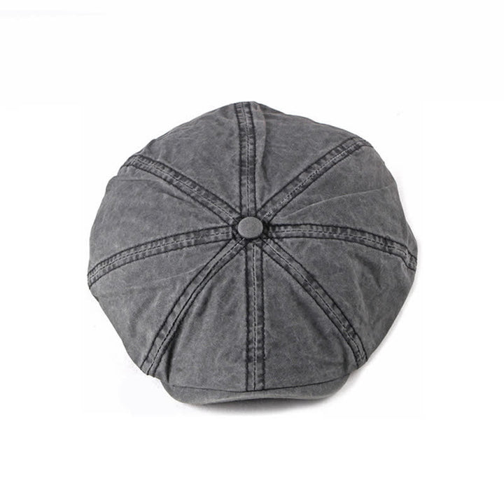 Casquette béret décontractée en coton vieilli délavé