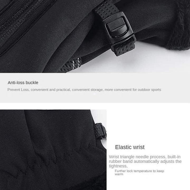 Gants tactiques à fermeture éclair et imperméables pour cyclisme en plein air