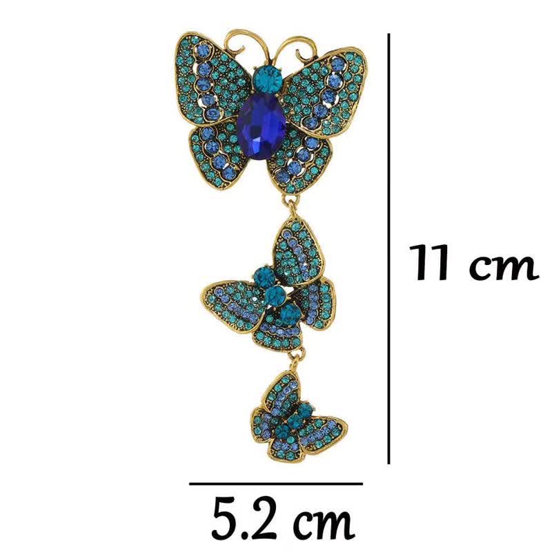 Broche ludique à trois papillons pour femme