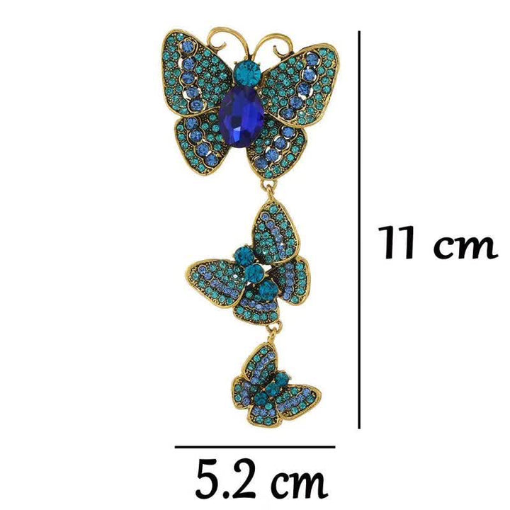 Broche ludique à trois papillons pour femme