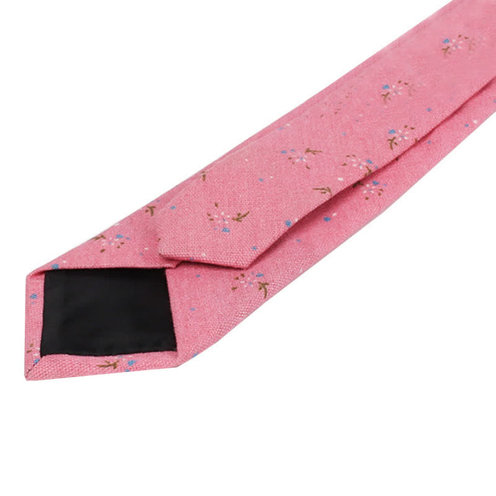 Cravate fine élégante à motif floral pour homme