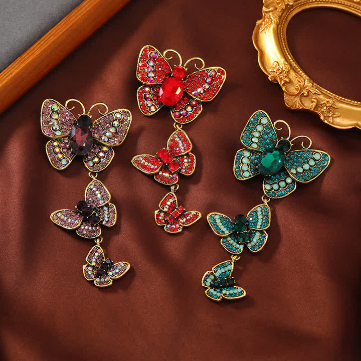 Broche ludique à trois papillons pour femme