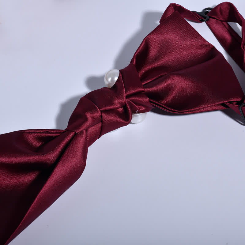 Cravate de mariage pour homme avec perles au look vintage - image 4