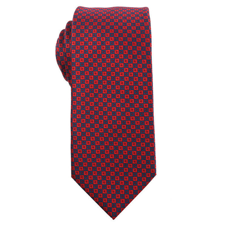 Cravate rayée pour homme de la série énergétique rouge et noire 