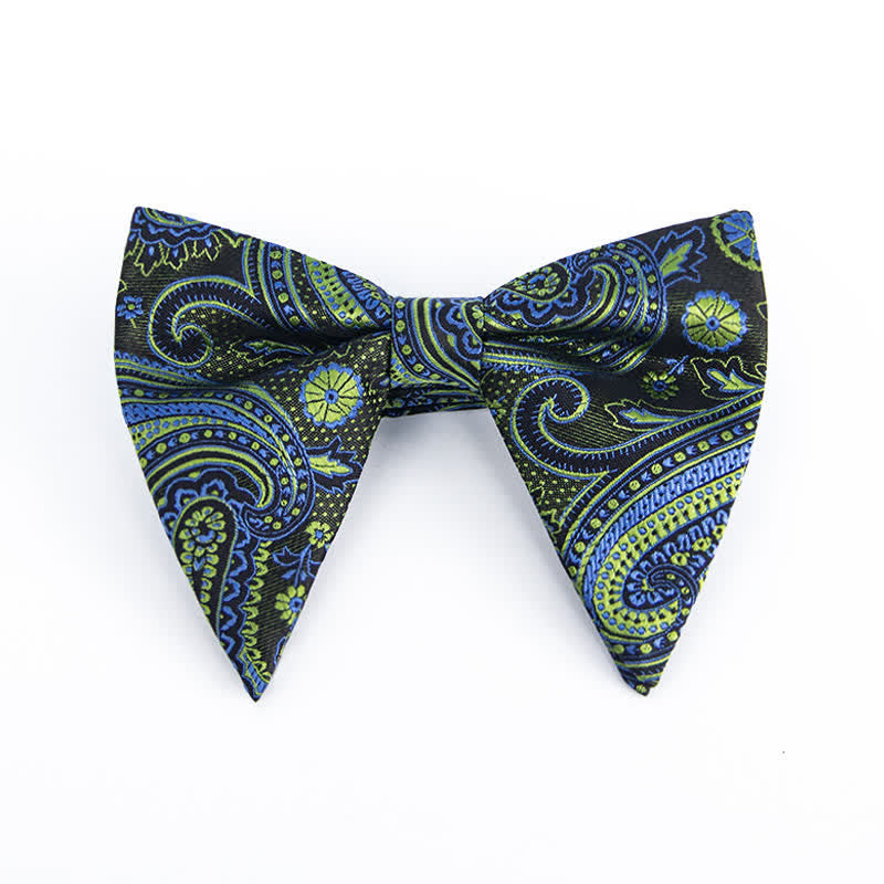 Nœud papillon surdimensionné à imprimé cachemire coloré pour homme