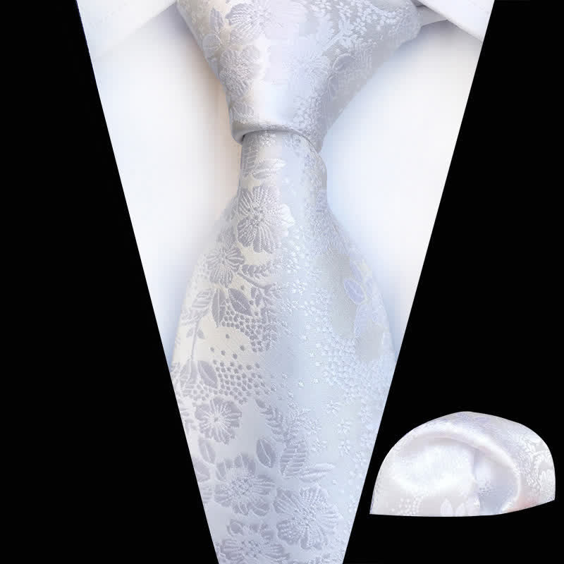Ensemble de 2 cravates à fleurs de prunier pour homme
