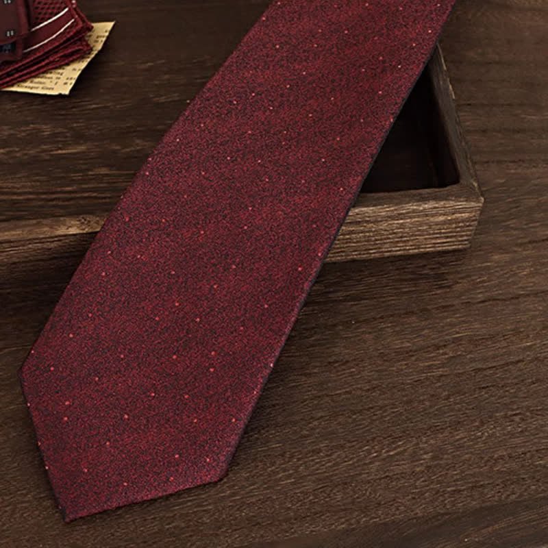 Cravate homme bordeaux à petits pois 