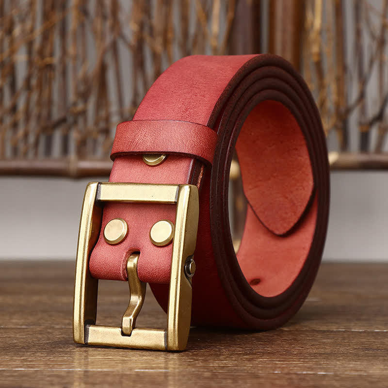 Ceinture en cuir robuste pour homme avec détails cloutés