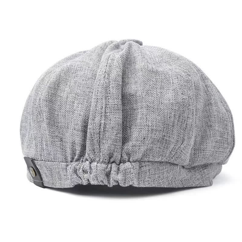 Casquette béret octogonale décontractée en lin respirant