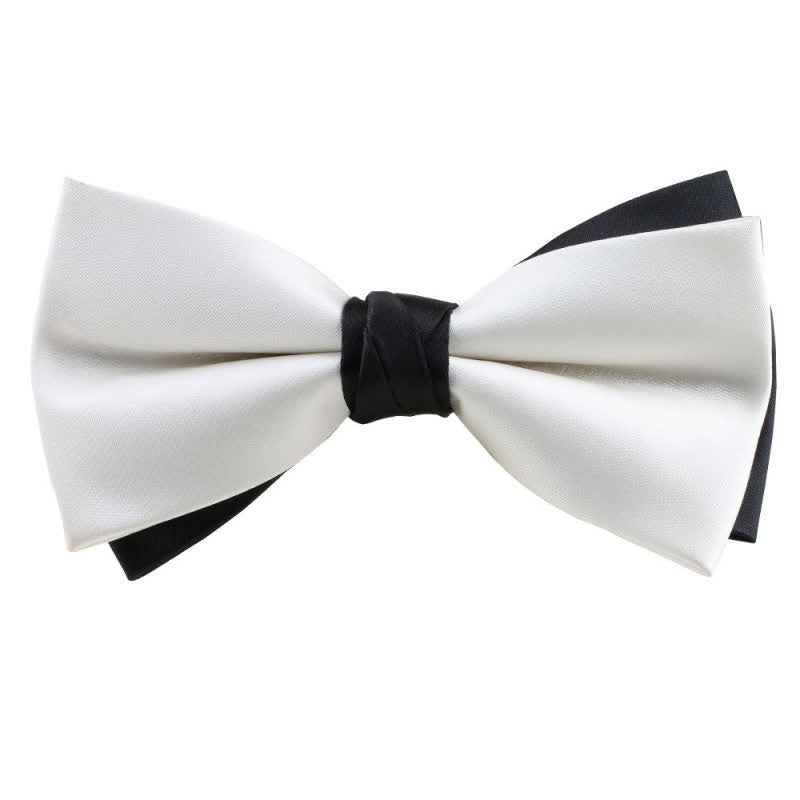 Nœud papillon asymétrique bicolore pour homme