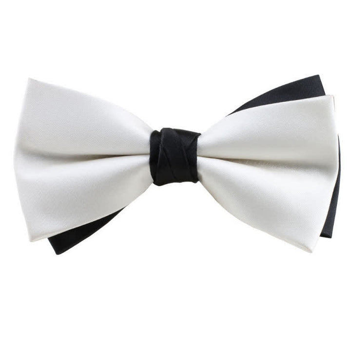 Nœud papillon asymétrique bicolore pour homme