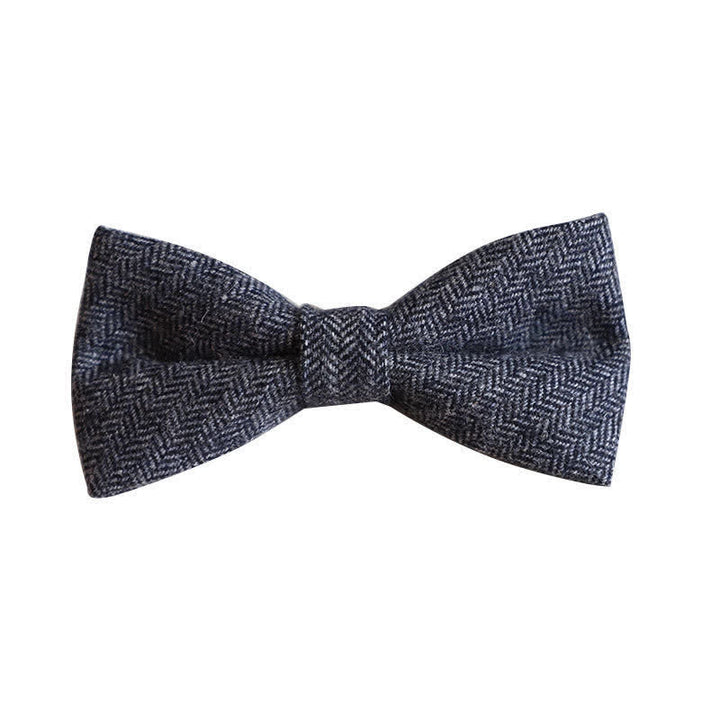 Nœud papillon simple en tweed de laine mélangée pour homme