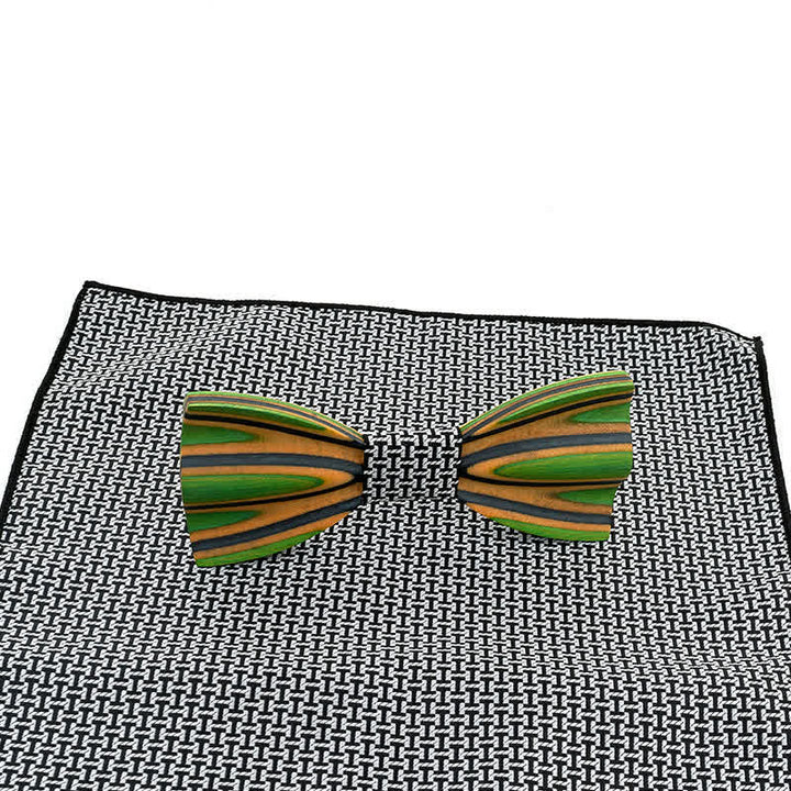 Lot de 2 nœuds papillon en bois éblouissants gravés au laser pour hommes