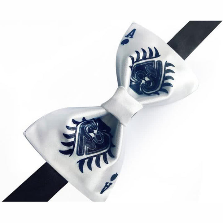 Nœud papillon pour homme avec motif cœur et pique de poker