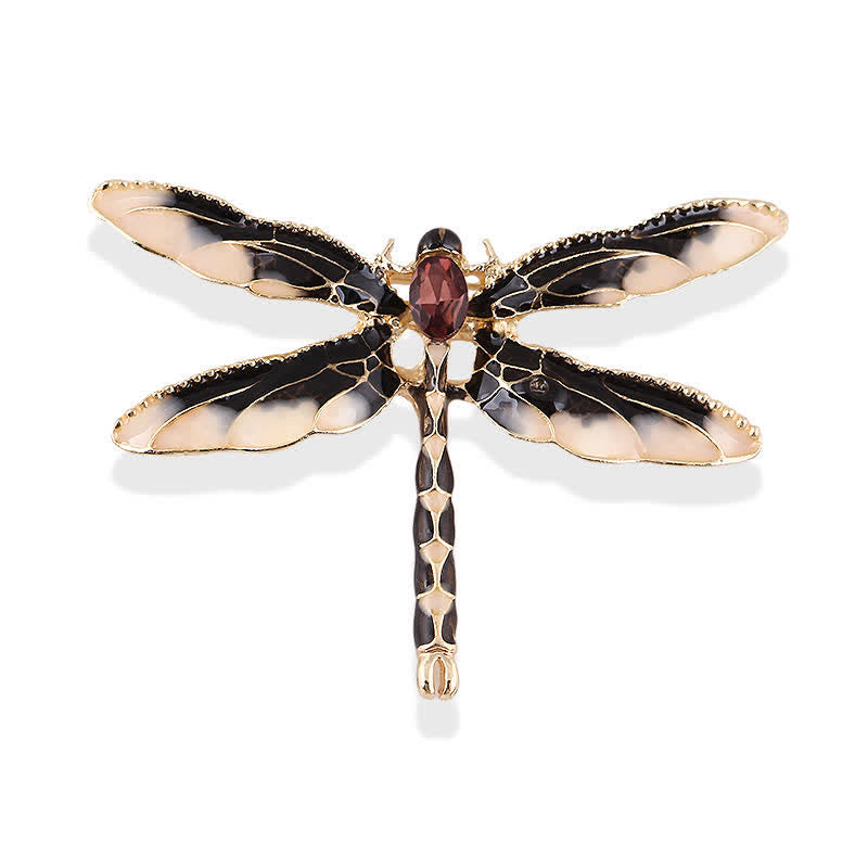 Jolie broche libellule en émail pour femme