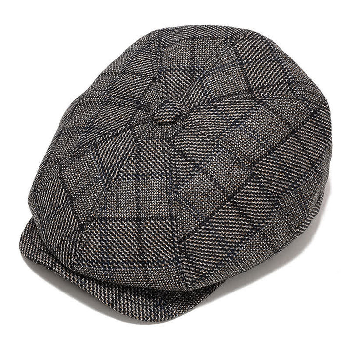 Casquette plate classique de vendeur de journaux avec béret à cache-oreilles - Café noir - Réglable (environ 22"-23 5/8") - image 16
