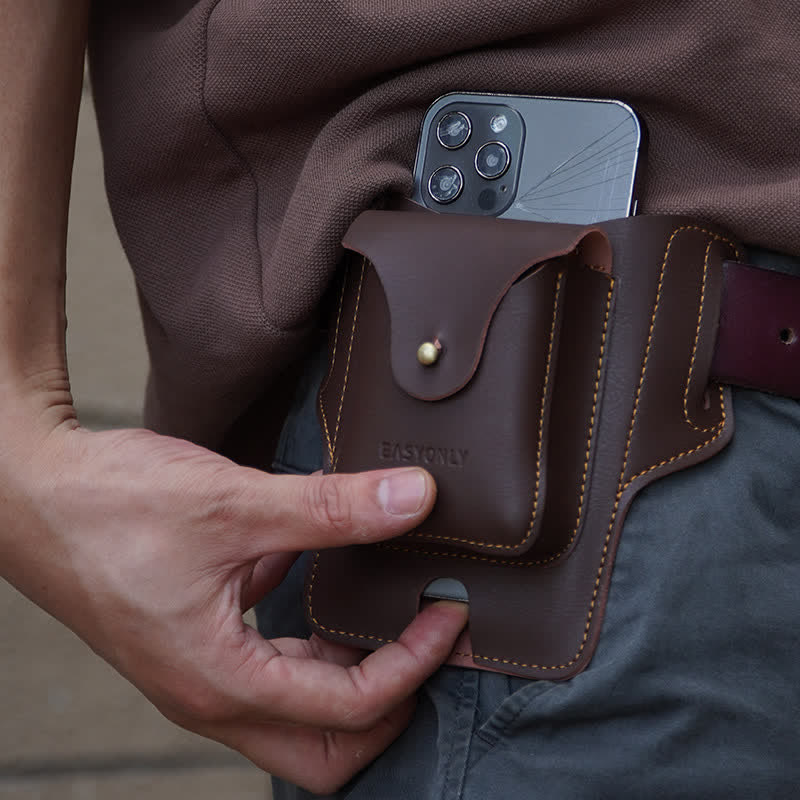 Sac banane en cuir pour téléphone portable