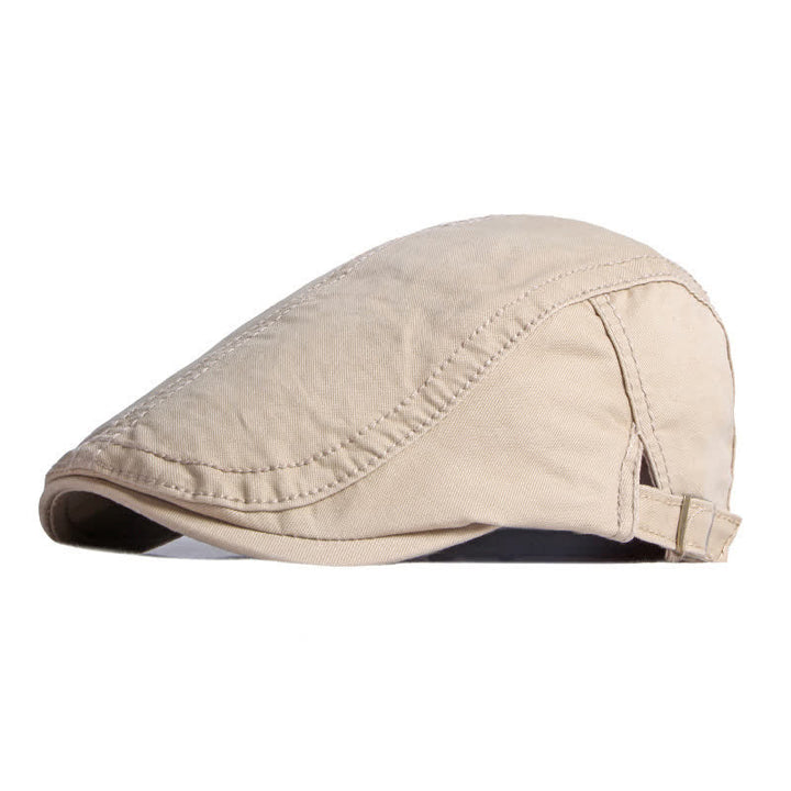 Casquette plate béret en coton de peintre rétro - Kaki clair - Réglable (environ 21 5/8"-23 5/8") - image 0