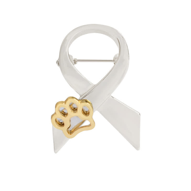 Broche patte de chiot en ruban pour femme