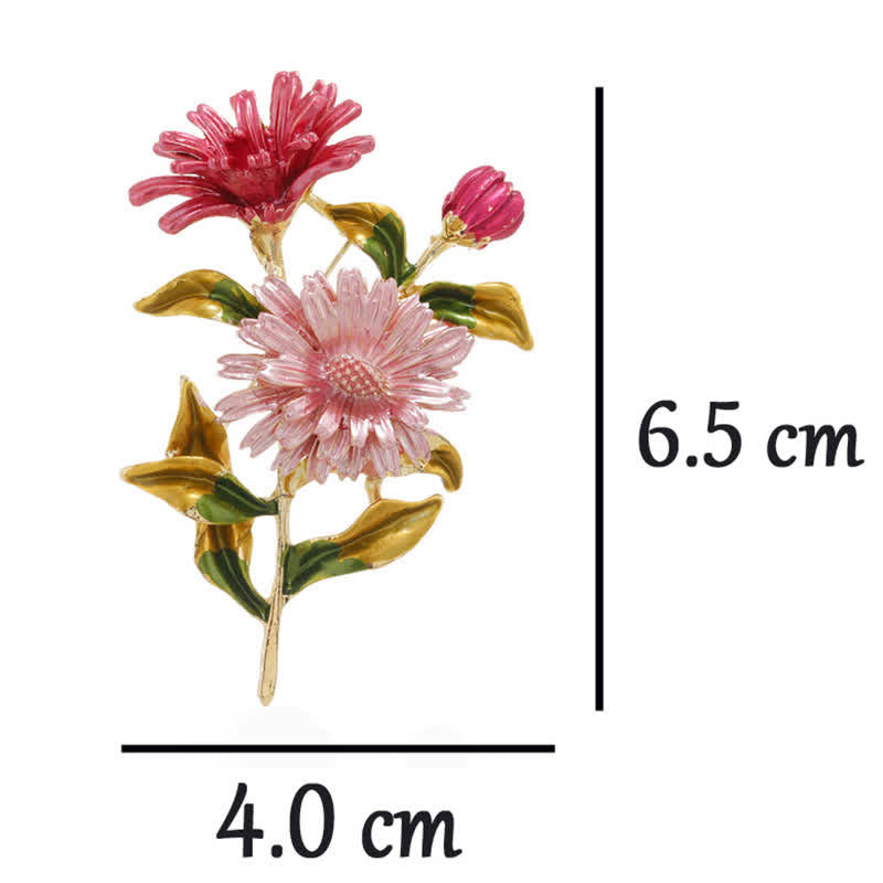 Broche créative à motif de marguerite florale pour femme