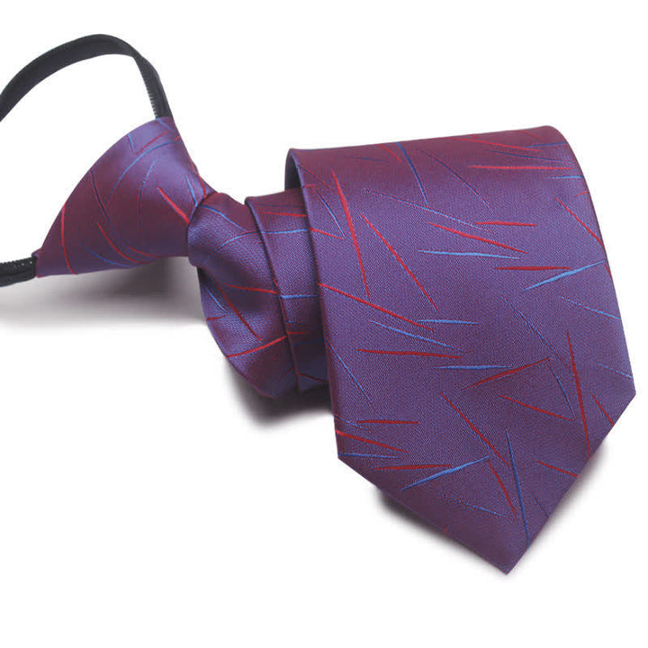 Cravate moderne à fermeture éclair pour homme Cravate pour homme d'affaires